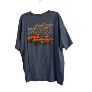 Barrett Jackson 2XL Cotton Graphic T-shirt Mens 1963 Corvette Car Collector